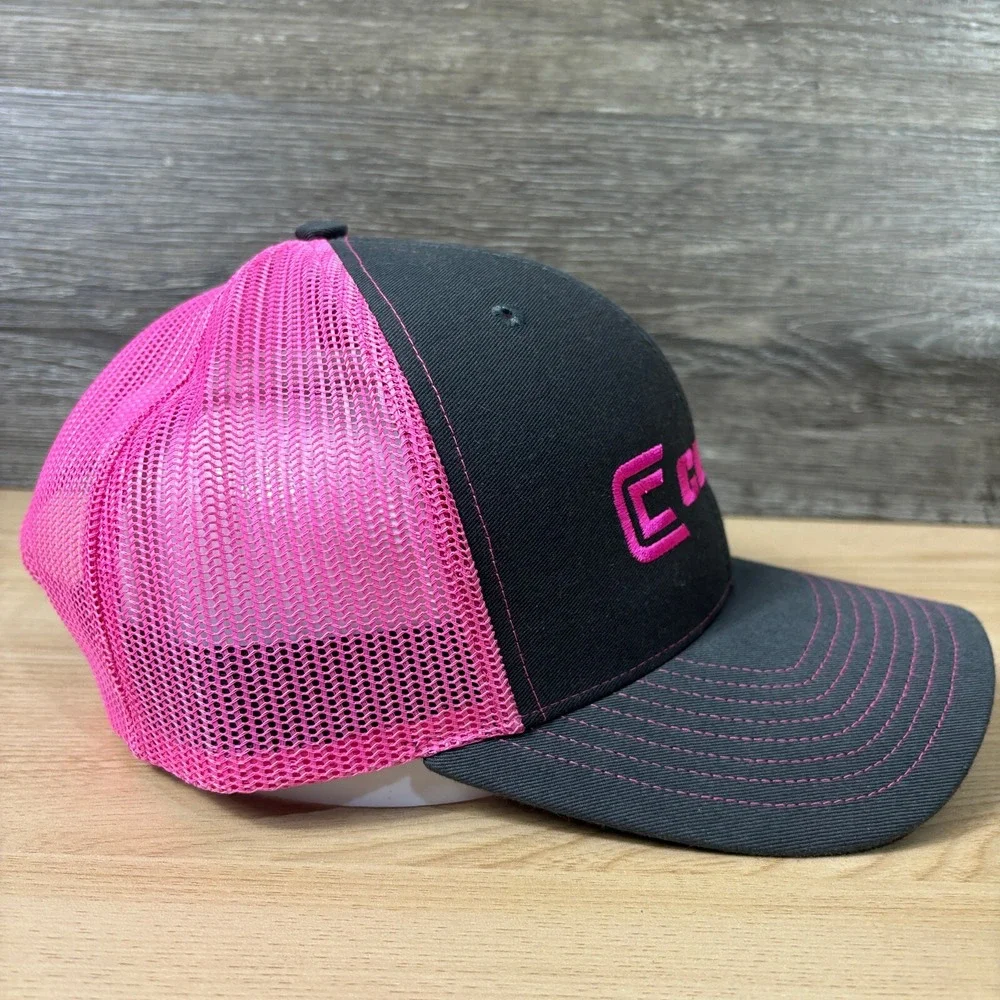 CLAM Hat Cap Snap Back Womens‎ Gray Pink Trucker Adjustable